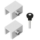 Fechadura de segurança para janela deslizante 2 pcs Bloqueador ajustável de janelas para crianças, animais de estimação e prevenção 6