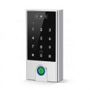 Fechadura de Wifi com código, impressão digital e reconhecimento facial Tuya 132 x 70 x 23 mm RFID 125 kHz e 13,56 MHz Prateada para portas 1