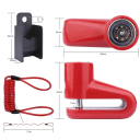 Fecho de disco com cabo de aço de 1,2 m para scooter Xiaomi Mijia M365 / Pro / 1S / Pro2 / Mi3 + 2 chaves 4