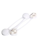 Fecho de segurança para armários e eletrodomésticos 5 pcs Faixa flexível com bases adesivas Plástico ABS e PE 16,3 x 3,4 cm 2
