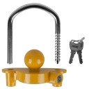 Fecho para dispositivo de reboque com braçadeira ajustável 155 × 125 × 150 mm, fecho com chave, segurança para reboques e caravanas 2