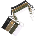 Federseil für Schlüssel und Waffen, Diebstahlsicherung, Spiralhalter mit Karabiner, neutrale Farben, Befestigung an Ausrüstung, Jagd, Wandern 2