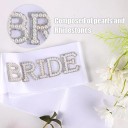 Fehér szalag BRIDE 160 x 9,5 cm Díszes szalag a menyasszonynak Leánybúcsú Esküvői kiegészítő 2