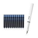 Fehér töltőtoll cserélhető tintapatronnal 13,8 cm 0,38 mm kalligrafikus íróeszköz iskolába, irodába, mindennapi íráshoz 3