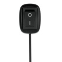 Fekete billenőkapcsoló 100 cm kábellel, DC12V feszültség, 10A áram, 3,1 cm méret, PC anyag 6