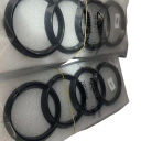 Fekete fényes elülső jel 249 mm Audi TT 2000-2014 Öntapadó logó a hűtőrácsra Stílusos autó kiegészítő Külső dekoráció 4