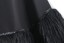 Fekete női pulóver rojtokkal 4