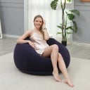Felfújható heverő 103 x 60 cm Összecsukható könnyű relaxáló ülőhely PVC megerősített anyag Levegőszivárgás elleni szelep 5