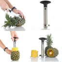 Feliator de ananas din oțel inoxidabil 24,5 cm cu mâner de 10 cm Feliator spiralat practic din oțel inoxidabil pentru feliere și servire ușoară 4