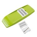 Feliator de legume cu 3 lame din oțel inoxidabil feliator manual verde pentru fructe, salate și prepararea mâncărurilor 1