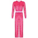 Felpa corta da donna e pantaloni P1474 2