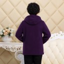 Felpa da donna in pile con zip e cappuccio Fodera in pile caldo nel corpo e nel cappuccio Due tasche frontali Per giornate fredde 10