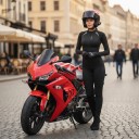 Felpa da motociclista con protezioni Protezione dorsale e 4 piccole protezioni Zip e aperture per i pollici Poliestere e spandex Sotto 7