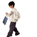 Felpa in pile invernale coreana con stampa di lettere Cotone e poliestere Maglione imbottito e largo per ragazzi e ragazze Top caldo monocolore in diverse colorazioni 8