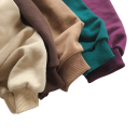 Felpa per bambini a maniche lunghe Cotone e poliestere Maglione monocolore con scollo a O Taglio ampio per ragazzi e ragazze 10