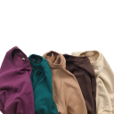 Felpa per bambini a maniche lunghe Cotone e poliestere Maglione monocolore con scollo a O Taglio ampio per ragazzi e ragazze 11