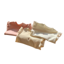 Felpa per bambini con cuore sul petto Cotone e poliestere Maniche lunghe con arricciature sulle spalle Top monocolore con scollatura 8