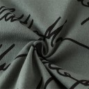 Felpa verde per bambini con scritte e scollo rotondo a maniche lunghe 5