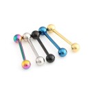 Fényes nyelv piercing - 18 mm 1