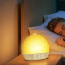 Fényóra napkeltével és napnyugtával Hangszóró 30 hanggal és fehér zajjal 12 RGB szín Lenvászon árnyékoló Hálószobába 2