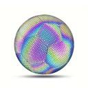 Fényvisszaverő holografikus focilabda, 5-ös méret, 21 cm átmérőjű, világító labda nappalra és éjszakai használatra, edzőlabda gyerekeknek 1