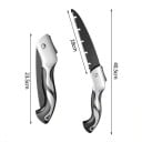 Ferăstrău manual pliabil multifuncțional portabil pentru lemn 18 cm oțel aliat SK5 cu suprafață de teflon Alb-negru pentru camping și tăierea 2
