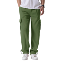 Férfi egyszínű melegítőnadrág zsinórral és zsebekkel poliészterből Kényelmes és stílusos mindennapi viselethez és szabadidős tevékenységekhez 10