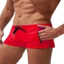 Férfi fürdőnadrág Nylon Egyszínű Oldalsó zsebbel Kötőfűzős Rugalmas Gyorsan száradó Könnyű Kényelmes szabás 9
