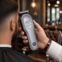 Férfi hajvágó Professzionális trimmer Állítható hossz 1800 mAh 8 fésű 1,5–19 mm Ezüst Kábellel és anélkül 6