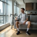 Férfi kerékpáros rövidnadrág pánttal és betéttel Hálós pánt Rugalmas anyag 80 % poliészter és 20 % spandex Fehér szürke pántokkal 2