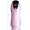 Férfi masturbátor 21,5 cm interaktív hangvezérlés vibráló és szívó módok LED kijelző multifrekvencia USB töltés diszkrét csomagolás 2