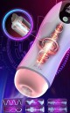 Férfi masturbátor 21,5 cm interaktív hangvezérlés vibráló és szívó módok LED kijelző multifrekvencia USB töltés diszkrét csomagolás 3