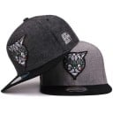 Férfi snapback sapka geometrikus állatfej hímzéssel Egyenes napellenző Pamut melírozott anyag Fejkerület 56-tól 60 cm-ig 3