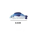 Fermaglio per capelli a forma di pesce 8,5 cm Fermaglio decorativo blu per capelli Fermaglio in plastica da donna Clip robusta accessorio stiloso 2