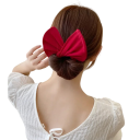 Fermaglio per capelli da donna a forma di fiocco 9x34 cm Elegante dolce accessorio per capelli Chignon veloce Strumenti per lo styling Treccia Decorazioni per capelli 2