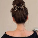 Fermaglio per capelli da donna con fiocco 13 cm motivo leopardato fermaglio robusto per capelli accessorio elegante per chignon e coda di cavallo 5
