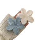 Fermaglio per capelli Fiore 7 cm Fermaglio decorativo per donne Fermaglio per capelli floreale Fermaglio in plastica rigida Accessorio elegante 3