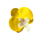 Fermaglio per capelli Phalaenopsis con perla Orchidea floreale Farfalla Fiocco Accessorio per capelli elegante Fermaglio stiloso Tessuto 7