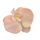 Fermaglio per capelli Phalaenopsis con perla Orchidea floreale Farfalla Fiocco Accessorio per capelli elegante Fermaglio stiloso Tessuto 11