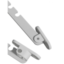 Fermaporta e finestra regolabile con serratura scorrevole 6,35 x 1,8 x 2,9 cm acciaio dispositivo di sicurezza per interni ed esterni 2