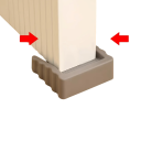 Fermaporta in plastica a forma di cuneo 6,2 x 6,2 x 2,5 cm Bloccante per la parte inferiore delle porte Cuneo di sicurezza opaco contro la chiusura e il bloccaggio 2