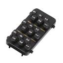 Ferramenta de aprendizagem para guitarra com 18 botões Acessório para aprender acordes Fácil de tocar para iniciantes Acessórios de guitarra Preto 1