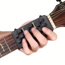 Ferramenta de aprendizagem para guitarra com 18 botões Acessório para aprender acordes Fácil de tocar para iniciantes Acessórios de guitarra Preto 4