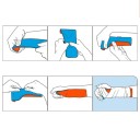 Férula universal de aluminio de 11 x 46 cm, férula flexible de primeros auxilios, férula médica ligera e impermeable para fracturas y lesiones 3