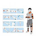 Férula universal de aluminio de 11 x 46 cm, férula flexible de primeros auxilios, férula médica ligera e impermeable para fracturas y lesiones 4