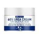 Feuchtigkeitsspendende Creme für Füße und Hände 100 g 60 % Harnstoff 2 % Salicylsäure 7 x 4,3 cm Sheabutter Teebaumöl Vitamin E 1