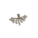 Fibbia decorativa per décolleté a ventaglio con imitazione di perle in metallo con clip di fissaggio decorazione bianca perla accessorio elegante per calzature 2