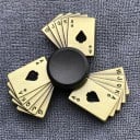 Fidget spinner antistress in metallo con motivo decorativo Giocattolo rotante per le dita per rilassare la tensione Aspetto anticato Dimensioni 19