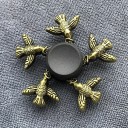 Fidget spinner metálico antistress com motivo decorativo Brinquedo giratório para os dedos para aliviar a tensão Aparência dourada antiga Tamanho 12