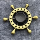Fidget spinner metálico antistress com motivo decorativo Brinquedo giratório para os dedos para aliviar a tensão Aparência dourada antiga Tamanho 13